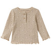 Newborn shirt met lange mouwen en bloemetjes