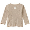 Newborn shirt met lange mouwen en bloemetjes