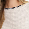 Damen Strickpullover mit Waffelstruktur