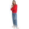 Damen Strickpullover mit Waffelstruktur