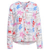 Damesblouse met serafino-hals