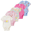 5 Baby Bodys in verschiedenen Dessins