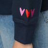 Dameshoodie met print en borduurwerk