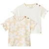 2 Baby T-Shirts mit Rüschenärmeln