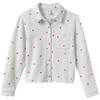 Mädchen Seersucker-Bluse mit Herz-Allover