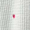 Mädchen Seersucker-Bluse mit Herz-Allover