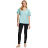 Damen Musselin-Schlafshirt mit V-Ausschnitt