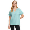 Damen Musselin-Schlafshirt mit V-Ausschnitt