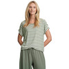 Damen T-Shirt mit fixierten Turn-ups