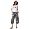 Damen Culotte mit Strukturmuster