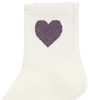 1 Paar Damen Tennissocken mit Herz-Motiv