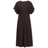 Damen Leinen-Kleid mit kurzen Ärmeln