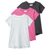 3 Mädchen T-Shirts im Basic-Look