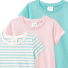 3 Mädchen T-Shirts im Basic-Look