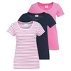 3 Damen T-Shirts im Basic-Look