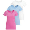 3 Damen T-Shirts im Basic-Look