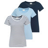 3 Damen T-Shirts im Basic-Look