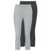 2 Damen 3/4-Leggings unifarben