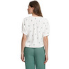 Damen Musselin-Bluse mit Palmen-Stickerei