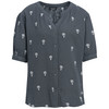 Damen Musselin-Bluse mit Palmen-Stickerei
