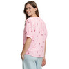 Damen Musselin-Bluse mit Palmen-Stickerei