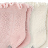 2 paar Newborn sokken met ajour-patroon