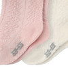 2 paar Newborn sokken met ajour-patroon