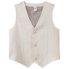 Linnen gekleed jongensvest met knopen