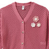 Mädchen Strickjacke mit Lochmuster