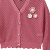 Mädchen Strickjacke mit Lochmuster