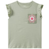 Meisjes T-shirt met gehaakt tasje