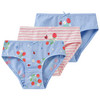 3 Mädchen Slips mit Bio-Baumwolle hellblau / rosa