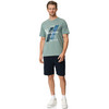 Heren T-shirt met print op de borst