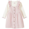 Babyset met tuinjurk en geribbeld shirt
