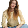 Damen Strickpullover mit Häkel-Muster