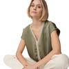 Damen Satin-Bluse mit Effektgarn