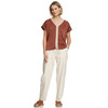 Damen Satin-Bluse mit Effektgarn