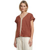 Damen Satin-Bluse mit Effektgarn