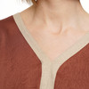 Damen Satin-Bluse mit Effektgarn