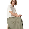 Damen Satin-Rock zum Wickeln
