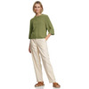 Damen Barrel-Hose aus Leinen-Mix