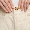 Damen Barrel-Hose aus Leinen-Mix