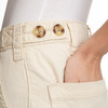 Damen Barrel-Hose aus Leinen-Mix
