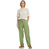 Damen Barrel-Hose aus Leinen-Mix