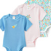 5 Baby Bodys mit Rippstruktur