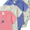 5 Baby Bodys mit Rippstruktur