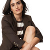 Damen Leinen-Blazer mit Reverskragen