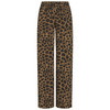 Damen Leinen-Hose im Leo-Look