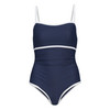 Damen Shape-Badeanzug mit Kontrastpaspel