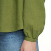 Damen Leinen-Bluse unifarben